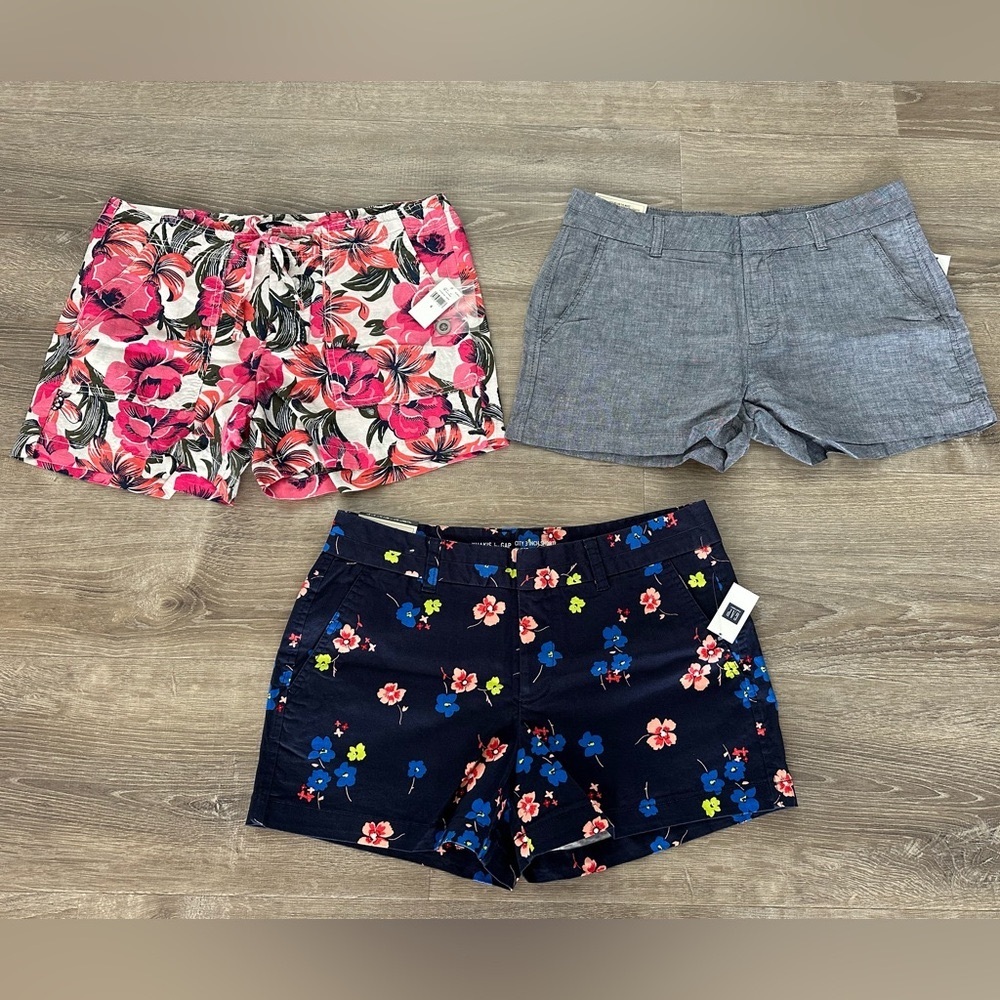 Gap Floral and Solid Women's Shorts Set Size 6 New with Tags